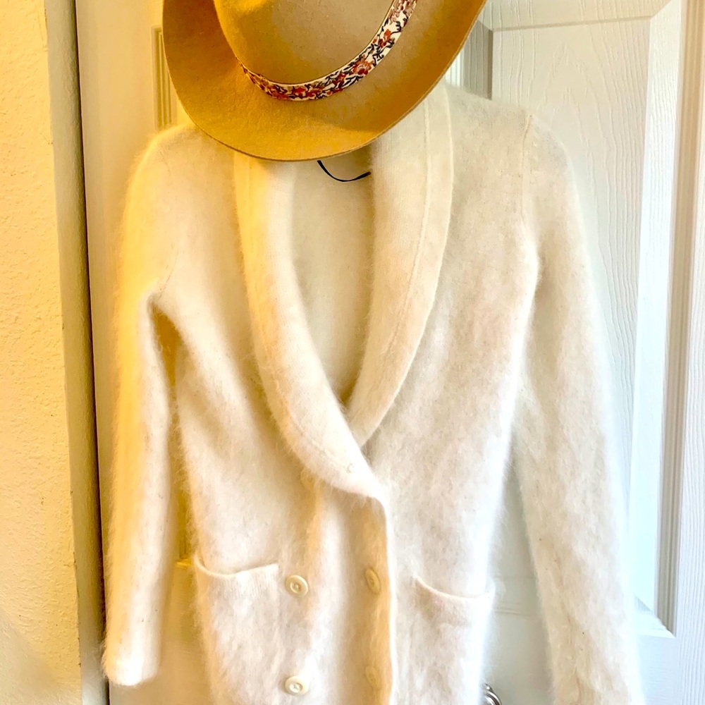 Angora Chic, Cozy, Romantic pure white sweater!❤️